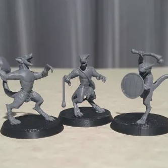 Set of 3 Printed Kobolds